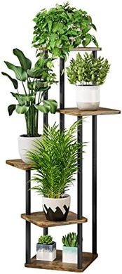 AZERPIAN 5-Tier Black Metal Plant Stand
