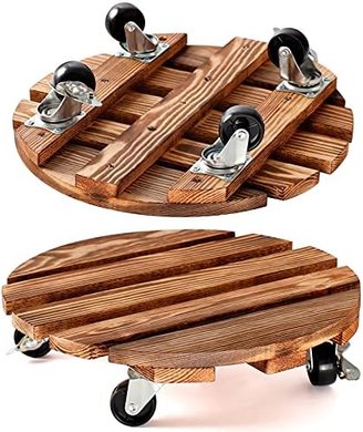 Heavy-Duty Rolling Plant Caddy with Lockable Casters (2-Pack)
