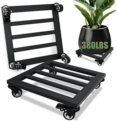 Heavy-Duty Rolling Plant Caddy (2-pack, 12", 380 lbs)
