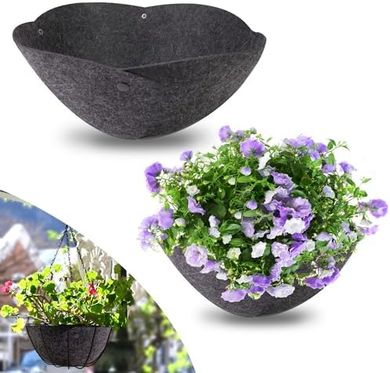 Coco Fiber Hanging Plant Basket Liners (2-Pack, 14")
