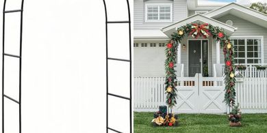 Garden Arch, Outdoor Flower Garden Arch Trellis, Sturdy Steel Arbor for Climbing Plants, Wedding Decoration, 7