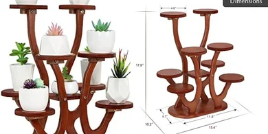 9-Pot Multi-Layer Succulent & Plant Stand