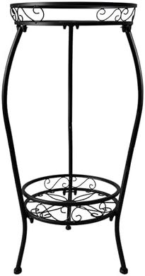 Heavy-duty 2-tier metal plant stand (28", indoor/outdoor)
