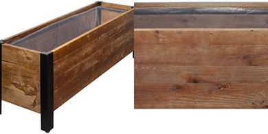 Recycled Wood Garden Planter (Brown, 37x13x15")
