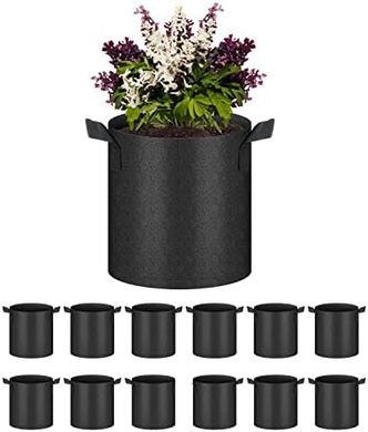 HealSmart 12-Pack 2-Gallon Aerated Grow Bags with Handles
