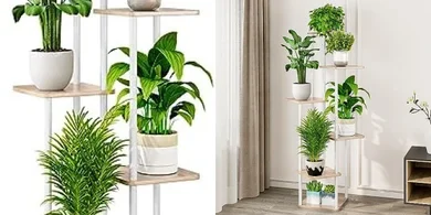 AZERPIAN 6-Tier Metal Plant Stand: Indoor/Outdoor Flower Shelf