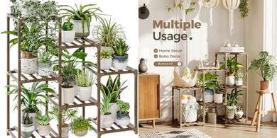 3-Tier Wood Plant Stand for Indoor/Outdoor Use
