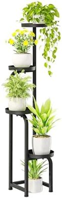 Bamworld 4-Tier Heavy-Duty Metal Plant Stand (Indoor/Outdoor)
