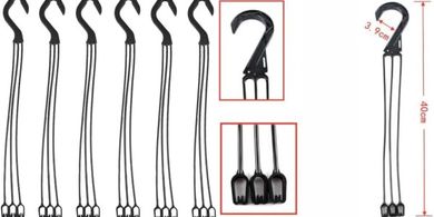 USUNQE 6-Pack Hanging Planter Hooks for Pots, Baskets, & Feeders
