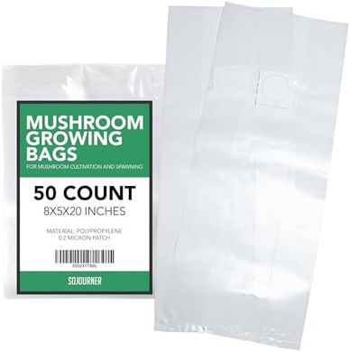 Sojourner Mushroom Grow Bags: 50 Autoclave Bags with Filters
