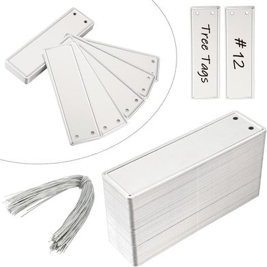 50 Aluminum Plant Labels with Wires for Indoor/Outdoor Use