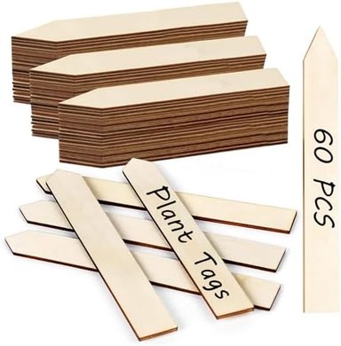 Bamboo Plant Markers: 60 Tags for Seedlings & Plants