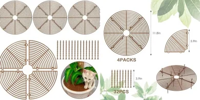 Cuttable Plant Pot Grid Covers: Protect Plants & Stop Pets from Digging