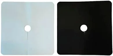 Plant Grow Lids: 120 Black/White 4x4" Square Covers