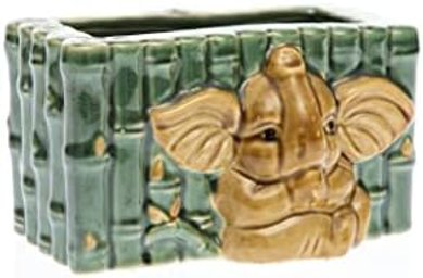 Lucky Bamboo Elephant Planter: Home Decor Gift