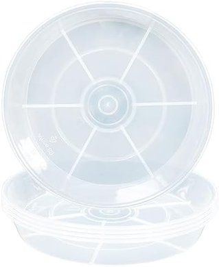Heavy-duty plastic plant saucers (6-pack, 4-18 inch)