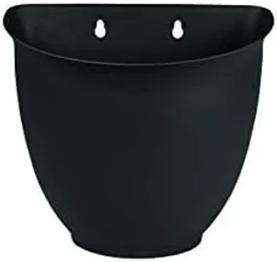 8" Black Plastic Hanging Planter (Indoor/Outdoor)
