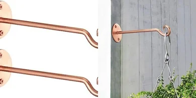 Monarch Abode Plant Hooks: Heavy-duty, copper, 7.5" (set of 2)
