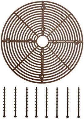 Brown Plant Pot Grid Covers: Child & Pet Safety (2-pack, 11.8")