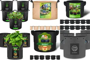 5 Premium 15-Gallon Grow Bags for Your Garden