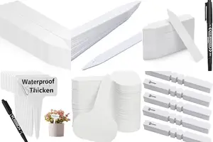 5 Premium White Plant Labels