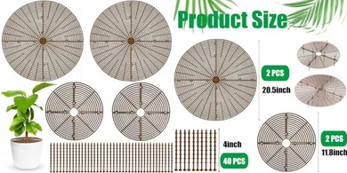 Cuttable Plant Pot Grids with Stakes: Protect Plants & Babies
