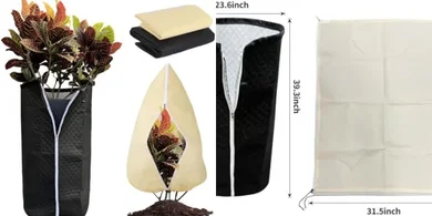 Large Winter Planter Freeze Bag: Protects potted plants outdoors.